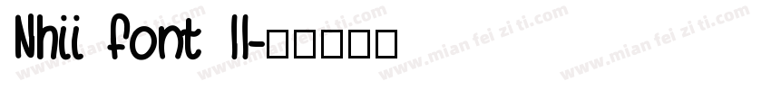 Nhii font II字体转换